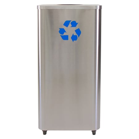 Ex-Cell Kaiser 24-Gal. Liquids Disposal Companion Recycling Receptacle - Stainless Steel with casters LDR-24 SS
